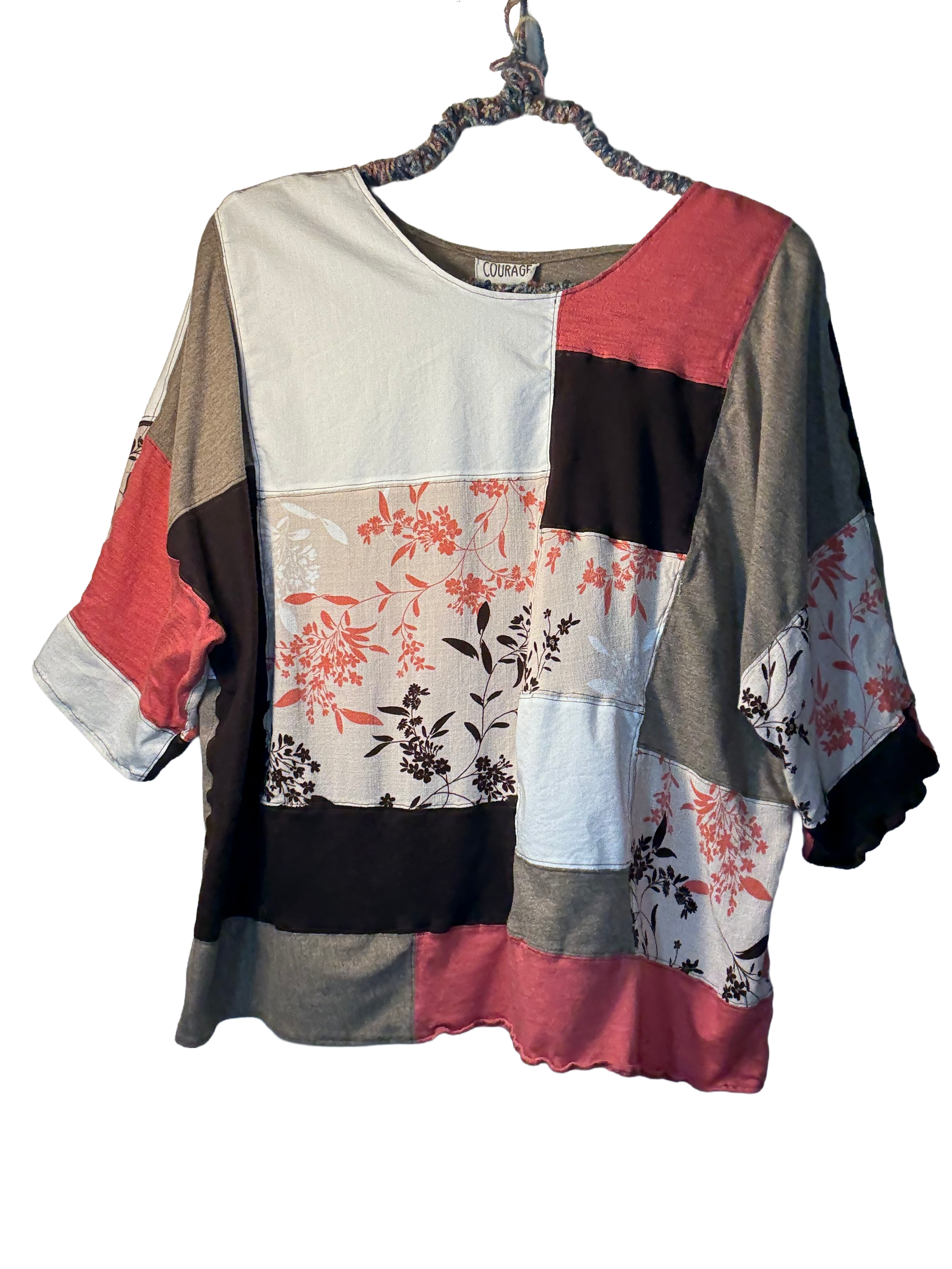 The Hazel - Upcycled Quilted Boxy Patchwork Top Womens Size XL